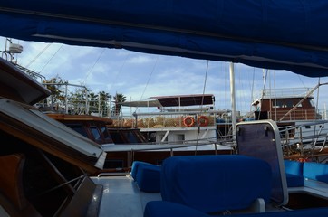 Goélette turque navigant de Bodrum aux criques du golfe de Gokova (Turquie)