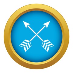 Arrows LGBT icon blue vector isolated on white background for any design