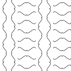 Minimalist design for printing on fabric, textiles. Geometric motif. One color - white on black. Seamless pattern. Vector illustration