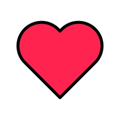 Heart vector, Social media filled editable stroke icon