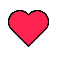 Heart vector, Social media filled editable stroke icon