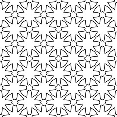 Minimalist design for printing on fabric, textiles. Geometric motif. One color - white on black. Seamless pattern. Vector illustration