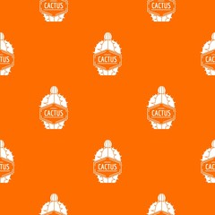 Beautiful cactus pattern vector orange for any web design best