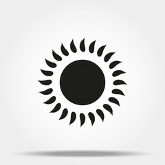 Sun icon on white background for graphic and web design, Modern simple vector sign. Internet concept. Trendy symbol for website design web button or mobile app