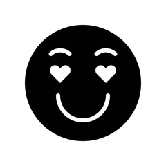 Emoticon vector, Social media solid style icon