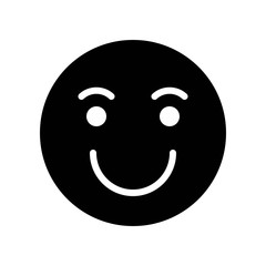 Emoticon vector, Social media solid style icon