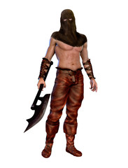 Executioner wearing a mask and carrying an axe