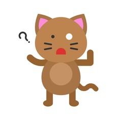 Obraz na płótnie Canvas Cute Cat avatar vector illustration, flat icon
