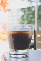 ice black coffee in Summer
