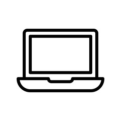 Laptop vector, Electronic device line icon editable stroke