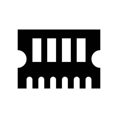 Memory card vector, Electronic device solid style icon