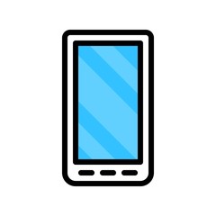Cell phone vector, Electronic device filled icon editable stroke