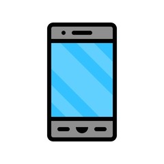 Cell phone vector, Electronic device filled icon editable stroke