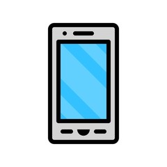Cell phone vector, Electronic device filled icon editable stroke