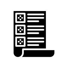 Checklist vector, Digital marketing solid style icon