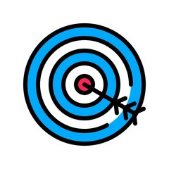 Target vector, Digital marketing filled icon editable stroke