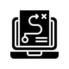 Fototapeta premium Business strategy vector, Digital marketing solid style icon