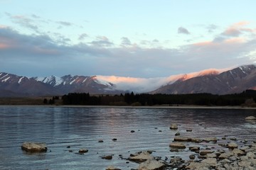 Sunset At Lake Tekapo,Sunset At Lake Tekapo