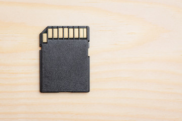 Modern sd card on table