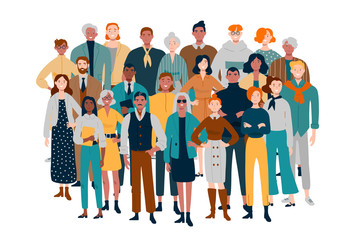Fototapeta premium Portrait of business team. Diverse people standing together.