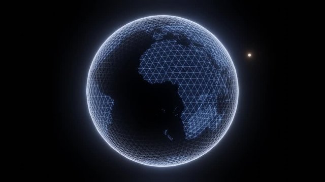 Abstrakte drehende Erde 3D