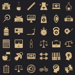 Balance icons set. Simple style of 36 balance vector icons for web for any design