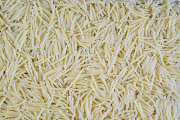 Small pasta, tasty popular foods. Pasta &mdash; a product of dried wheat dough, thin with a round cross section. Pasta is widely used in Italian cuisine, often served with tomato sauce, boiled soups.