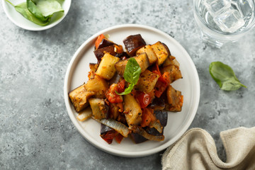 Homemade Sicilian vegetable stew or caponata