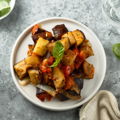 Homemade Sicilian vegetable stew or caponata