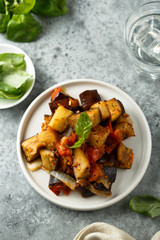 Homemade Sicilian vegetable stew or caponata
