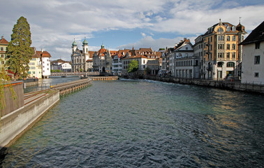 View on the river Reuss in Luzern