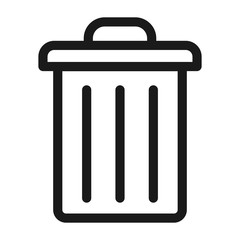 garbage, trash bin - minimal line web icon. simple vector illustration. concept for infographic, website or app.