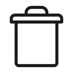 garbage, trash bin - minimal line web icon. simple vector illustration. concept for infographic, website or app.