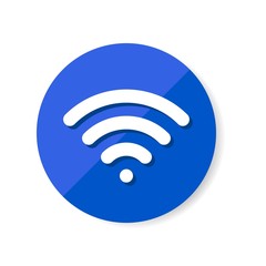 WiFi symbol icon, wireless local area networking vector