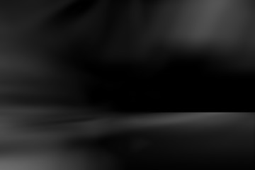 perspective floor backdrop black room studio with gray gradient spotlight backdrop background for display your product or artwork 