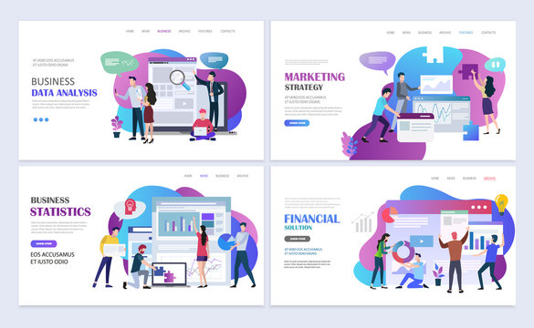 Business partnerships landing pages template