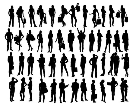 Business People, art vector silhouette design