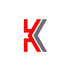 K letter logo design vector template