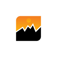 Mountain logo design vector template