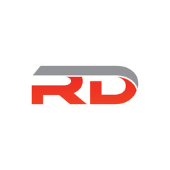 RD letter initial icon logo design vector template