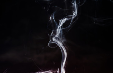Fototapeta premium puffy smoke isolated dark background