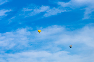 two balloons in the sky