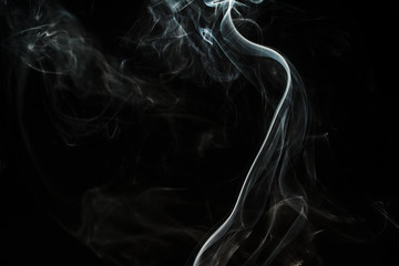 puffy smoke  isolated dark background
