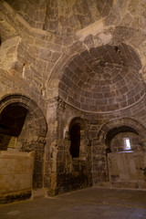Obraz premium Deyrulzafaran Monastery in Mardin, Turkey. Interior view of Deyrulzafaran Monastery.