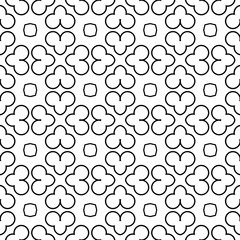 Minimalist design for printing on fabric, textiles. Geometric motif. One color - white on black. Seamless pattern. Vector illustration