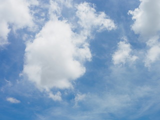 white clouds in the blue sky natural background beautiful nature