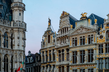 Fototapeta na wymiar Brussels / Belgium - 02 15 2019: The Grand Place