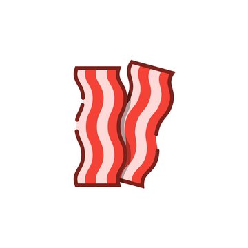 Bacon stripe color outline icon