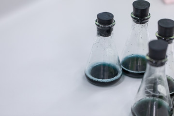 The study Separating by filtration the component substances from liquid mixture in Lab. 