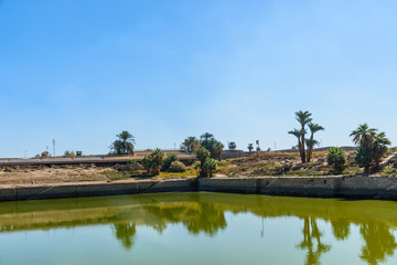 Sacred lake in Karnak temple. Luxor, Egypt